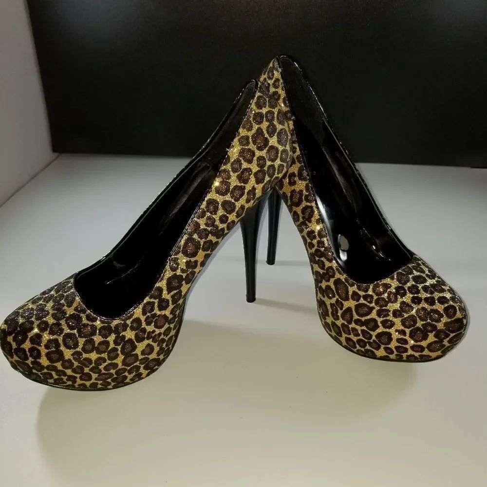 WOMEN"S ANIMAL PRINT STILETTOS PUMP SHOES - Picture 8 of 15